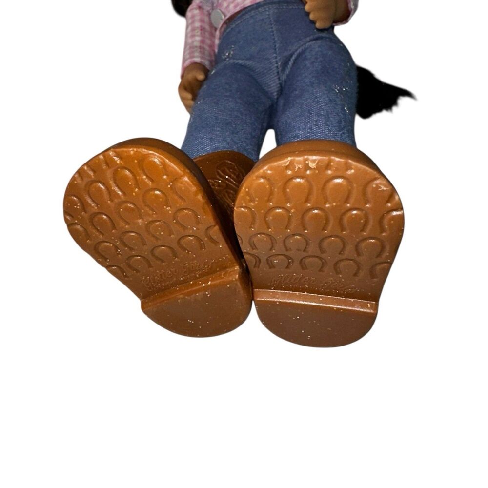 Cowgirl Doll Pink Plaid Shirt Blue Jeans Cowboy Hat Boots Western Play Toy Kid - Picture 6 of 11
